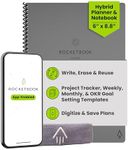 Rocketbook Fusion Reusable Digital Notebook - Smart Notepad A5 Grey, 7 Styles, To Do List, Daily Journal, Weekly & Monthly Planner, with Frixion Erasable Pen, Office Gadget Reduces Paper Waste