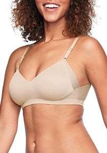 Warner's Women's No Side Effects Underarm and Back-Smoothing Comfort Wireless Lift T-Shirt Bra Rn2231a, Butterscotch, Medium