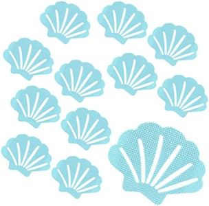 Coufce Bathtub Stickers Non Slip, Shell Shaped Tubs Safety Shower Treads, Adhesive Sticker for Bathroom Bathtub, Shower Floor,Blue (30Pcs)