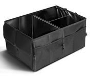 FEELING MALL Car Cargo Trunk Organizers, Car Trunk Organizer Heavy Duty Collapsible Cargo Storage Container Multipurpose Portable Storage Bin and Carrier for Car (Black)