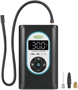 RING TYREINFLATE GO 4 Cordless Digital Tyre Inflator: Rechargeable & Powerful - Measures in PSI, BAR & kPA