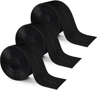 3 Rolls 10.5 Feet Caulk Tape Toilet Caulking Strip Self Adhesive Bathroom Sealing Peel and Stick Caulk Strip for Bathtub, 1.5 Inches (Black)