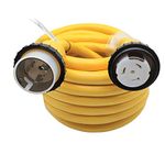 Parkworld 60950 Marine Shore Power Extension Cord 50 AMP SS2-50P to SS2-50R, Marine Shore Power Cord SS2-50 Male to Female 50A 125V/250V (50FT)