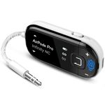 Avantree Voyager - Airplane Bluetooth Adapter for Headphones & AirPods, Bluetooth 5.4 with Latest Auracast & OLED Display, Qualcomm Chip, aptX Adaptive, Wireless Audio Transmitter for Travel & Flight