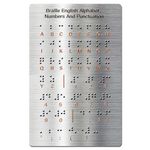 Braille Alphabet Board with Raised Dots, Numbers & Punctuation Braille Learning for Beginners, Education Gifts, Braille Teaching Aid for Blind Children, Adults (7.25 * 4.7 Inches)