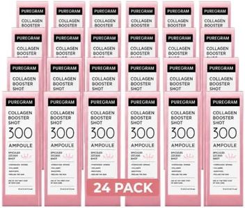 PUREGRAM Collagen Skin Booster Shot 300 Ampoule 24 Pack (9.74 fl oz Total) – Micro Spicule Serum with Collagen, Bakuchiol & Peptides for Firmness & Elasticity Care, Korean Skincare