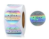 Thank You Stickers - 1.5 Inch Round Thank You for Supporting My Small Business Stickers, 500 Thank You Stickers per Roll, Small Business Supplies for Packaging Boxes, Gift Bags, Envelope Seals