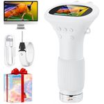 Microscope for Kids, 2'' Inch HD Screen Pocket Portable Microscope, 1000x Magnification Mini Magnifying Glass with Light for Kids, for 3-12 Girls & Boys - White