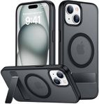 SPIDERCASE for iPhone 15 Case, Built-in Stand, Black