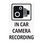 Platinum Place 4 x 60x87mm In Car Camera Recording Window Stickers-BLACK onto CLEAR-CCTV Sign-Van,Lorry,Truck,Taxi,Bus,Mini Cab,Minicab.White onto Clear Adhesive Vinyl Signs-Go Pro,Dashcam