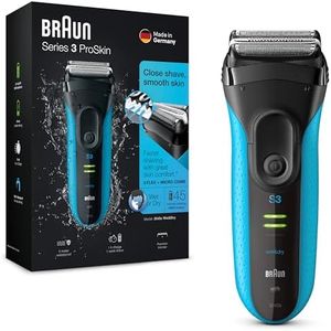Braun GmbH 3 ProSkin 3040s Electric rechargeable and wireless razor with precision trimmer black and blue