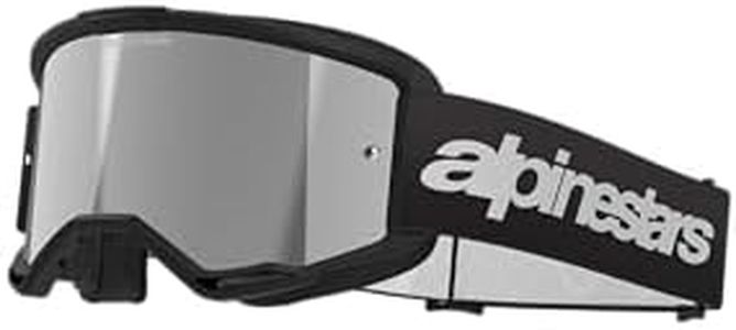 Alpinestars Vision 3 MX ATV MTB Off Road Goggle (Black - Mirror Silver Lens)