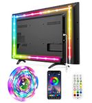 Daymeet TV Led Lights, 4M Led Strips Lights for TV Backlight RGB Color Changing Led Backlights for 32-75in TV, Sync with Music Bluetooth APP Control,Dreamcolor USB Led Strip Lights for Bedroom Room