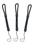 ONCRO Pack of 3 black hand Wrist Lanyards Adjustable strap holder for cell phone Cover case key ring Pen drive Charm grip DIY string cord thread nylon rope charms Wristlet for camera bags speaker