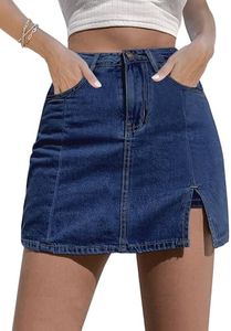 luvamia Jean Skorts with Shorts Underneath Skirts for Woman Darkness Blue