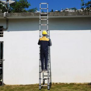 4.4M Telescoping Ladder – 14.5FT Metal, Non-Slip, Collapsible, 330lb Capacity