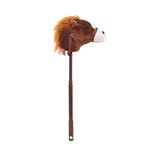 Linzy Plush Adjustable Horse Stick with Sound, Dark Brown, 36"