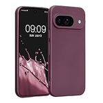 kwmobile Case Compatible with Google Pixel 9 Case - Soft TPU Back Phone Cover - with Metallic Look - Metallic Lavender