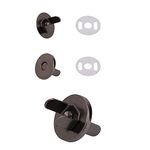 Weddecor 2pcs 18mm Gun Metal Magnetic Snaps Purse Double Rivet Closures with 2 Metal Backing Washers Round Fasteners Clasps Stud Button for Crafts, Purse, Bag and Clothes