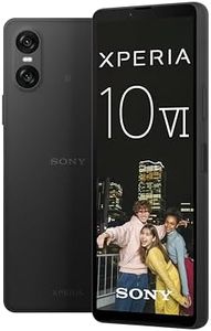 Sony Xperia 10 VI (5,000 mAh Battery, 6.1 Inch 21:9 OLED, Three Optical Focal Lengths, Lightweight and Compact, 3.5 mm Audio, Android 14, IP65/68, Dual SIM, Black