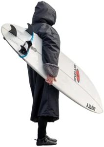 Malo’o Adult Sherpa Lined Surf Parka Changing Robe, Waterproof and Windproof Swim Parka for Men and Women, Long Sleeve Hooded Dry Robe for Surf, Swim, Kayak and Outdoor Use, Black, Large