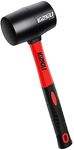 LOZAGU 8oz Rubber Mallet Hammer, Fiberglass Handle, Rubber Mallet for Flooring, Tent Stakes, Woodworking, Camping, Soft Blow Tasks without Damage