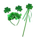 Lux Accessories Green St. Patrick's Day Parade Shamrock Party Accessory Set 2PC