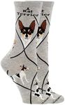 WHD Rat Terrier Socks (Gray, Medium)