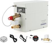 CGOLDENWALL 3KW Home Steam Sauna Generator Kit 220V, Ideal for Sauna/Shower/Bath/SPA, with Self-draining System, LED Digital Controller 35-55℃ for 3 m³ Space Heating