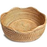 HITOMEN Handmade Rattan Bread Baske