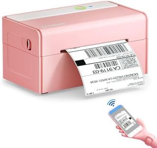 JADENS Bluetooth Thermal Label Printer -Wireless Shipping Label Printer for eBay, USPS, Etsy & Amazon, Compatible with iPhone, Android & Windows (Mac Not Support Bluetooth), 4x6 Label Maker, Pink