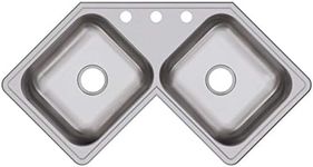 Elkay DE217323 Dayton Equal Double Bowl Stainless Steel Corner Sink