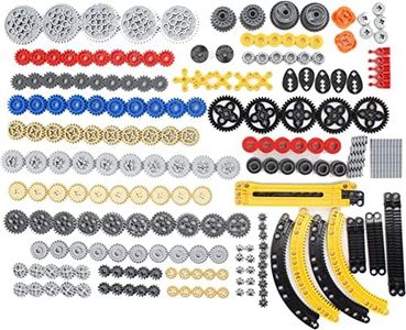 SEEMEY 233PCS Gear Set for Technic Series Parts Compatible with Lego Technic Parts, DIY Gears Assortment Pack(Liftarm, Pins, Axles, Connectors) for Technic Building Blocks Set (Gear Set)