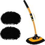 Koksi Car Cleaning Brush, Microfiber Mop with Mittens Telescoping Long Handle Wash Mop with Soft Bristle Scratch-Free Washing Mitt, 102cm (Pack of 2)