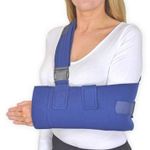 Deluxe Arm Sling & Shoulder Immobiliser (One Size Fits All) Available in Black or Blue- Ideal for Shoulder Dislocations, Shoulder Immobilization, Forearm Support, Fractured Arm (Universal Blue)