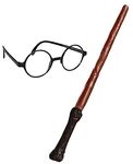 Rubie's Official Harry Potter Accessory Pack Wand and Glasses Fancy Dress Kit, Kids Fancy Dress., Brown