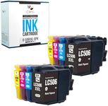 CMYi LC506XXL Combo Pack Replacement Ink Cartridge for Brother INKvestment MFC-J4355DW J4555DW Printer (2 Black, 2 Cyan, 2 Magenta, 2 Yellow)