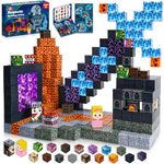 150 PCS Magnetic Blocks for Toddlers Toys: Build Magnet Dark Castle Magnet World Set - Magnetic Construction Cube Toys - Montessori Sensory Toys for Toddlers 6 7 8 9 10 Year Old Girls Boys