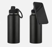 Water Bottle with Magnetic Phone Holder