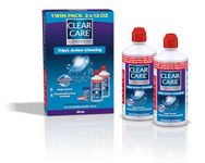 Clear Care Cleaning & Disinfecting Solution with Lens Case, Twin Pack, 12-Ounces Each