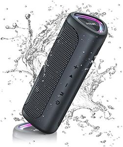 Ortizan Bluetooth Speaker Wireless, IPX7 Haut Parleur Bluetooth with LED Lights, Speakers Bluetooth Wireless 24W, Hi-Quality Sound, Portable Speakers Bbluetooth, Dual Pairing for Home, Outdoor