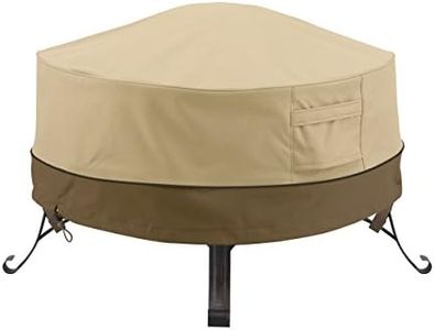 Classic Accessories Veranda Water-Resistant 30 Inch Round Fire Pit Cover, Patio Furniture Covers