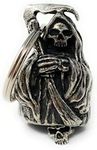 Bravo Bells Grim Reaper Bell - Motorcycle Biker Bell Accessory or Keychain for Good Luck - Made in USA