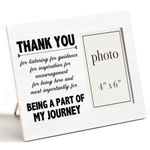 Zauly Thank You Gift Wood Picture Frame, Appreciation Gifts for Teacher Coworkers Boss Mentor Leader Friends, 4 x 6 Inch Photo