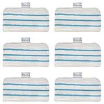 onelynsun 6 Pack Washable Pads Replacement/Compatible for Black + Decker Steam Mop 1600 Series, HSMC1300FX HSMC1321 HSMC1361SGP BDH1855SM BDH1760SM BDH1765SM BDH1720SM BDH1725SM