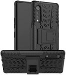 Helix LG Velvet 5G, Back Cover, Premium Real Hybrid Shockproof Bumper Defender Cover, Kickstand Hybrid Desk Stand Back Case Cover for LG Velvet 5G