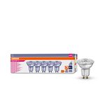 Osram Dimmable LED Reflector Bulbs with GU10 Base | Energy Saving 50W Replacement Ultra Long Life (15,000H) Beam Angle 36° Warm White | PAR16 50 36° 4.5W/3000K GU10 in 5-Pack