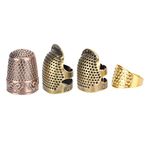 Sewing Thimble Set, Metal Shield Protector Pin Needles Sewing Quilting Craft Finger Protector Cross‑Stitch Household Manual Knitting Quilting DIY Tools