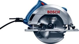 Bosch GKS 140 Corded Electric Circular Saw, 184 mm, 1,400W, 6,200 rpm, 20 mm Bore, Compact, Auxiliary Handle, 3.7 kg + Parallel Guide, 1 Bosch Circular Saw Blade (Wood), Hex Key, 1 Year Warranty