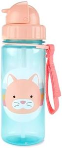 Skip Hop Toddler Sippy Cup with Straw, Zoo Straw Bottle 13 oz, Cat